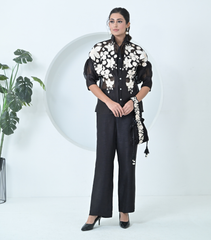 IVORY GARDEN ORGANZA SHIRT COORD SET