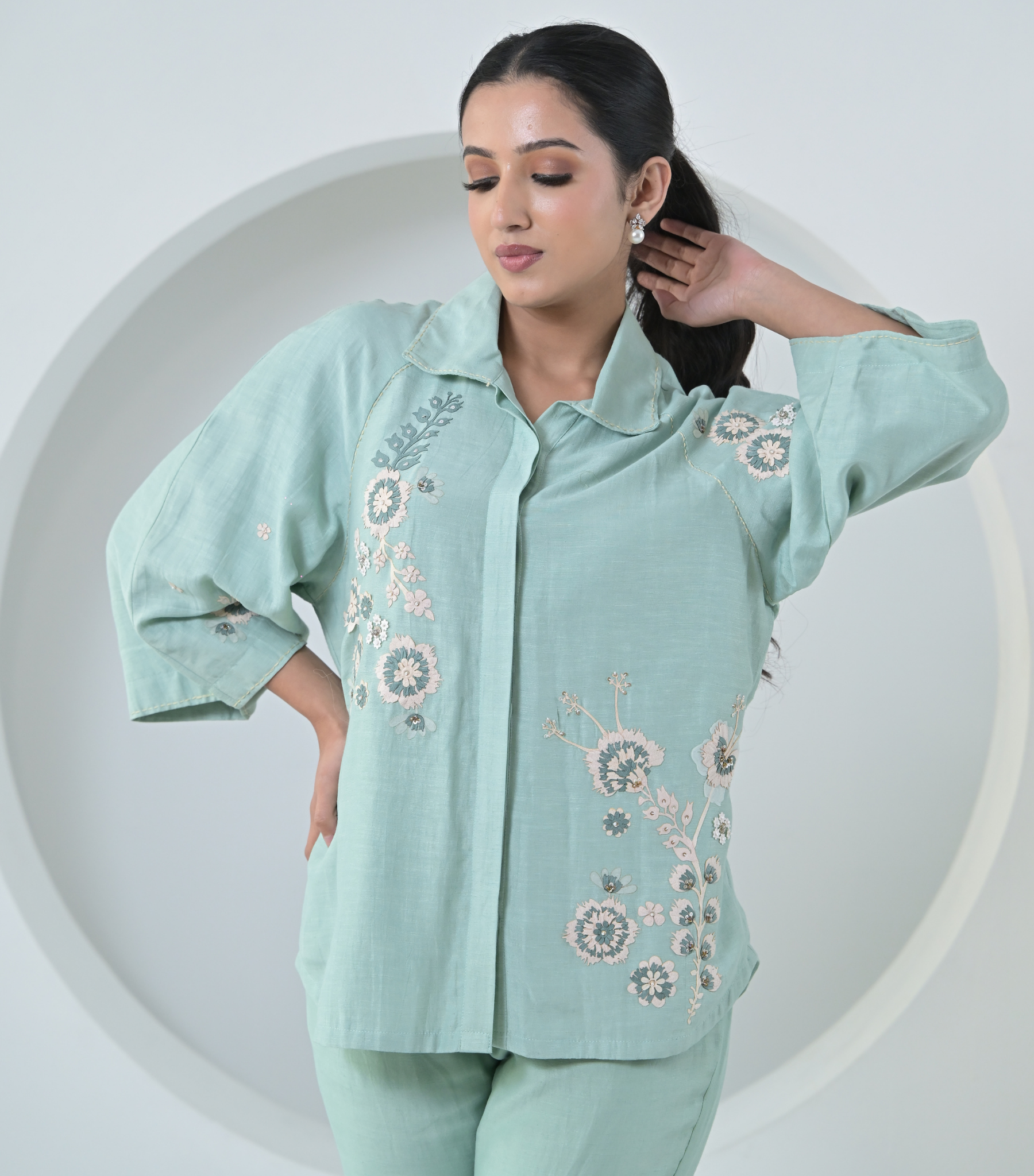 SEA BLUE ROSALINE CO-ORD SET
