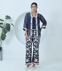 MADHUBALA SHRUG SET WITH HEAVY EMBROIDERY PANTS