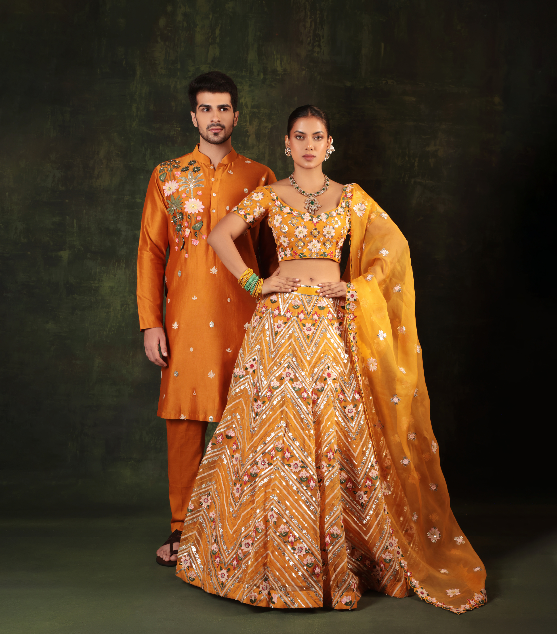HALDI HORIZON PICHWAI KURTA SET