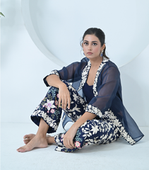 MADHUBALA SHRUG SET WITH HEAVY EMBROIDERY PANTS