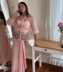 TANVI VIJ - PHOOLWARI PETAL DUSK DRAPE SET