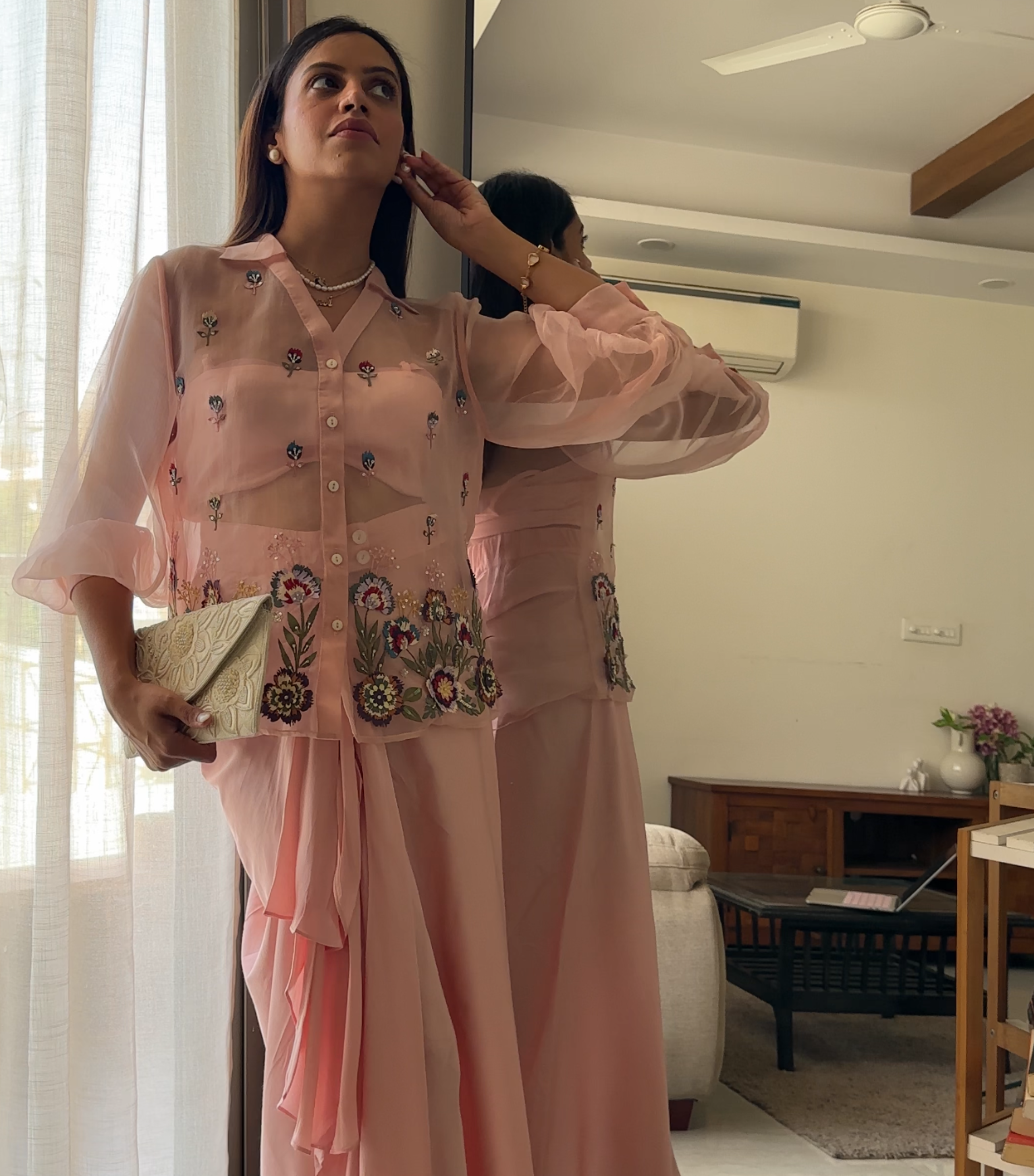 TANVI VIJ - PHOOLWARI PETAL DUSK DRAPE SET