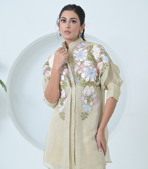 BIG KHUSHBOO TEXTURED ORGANZA LONG TUNIC SET