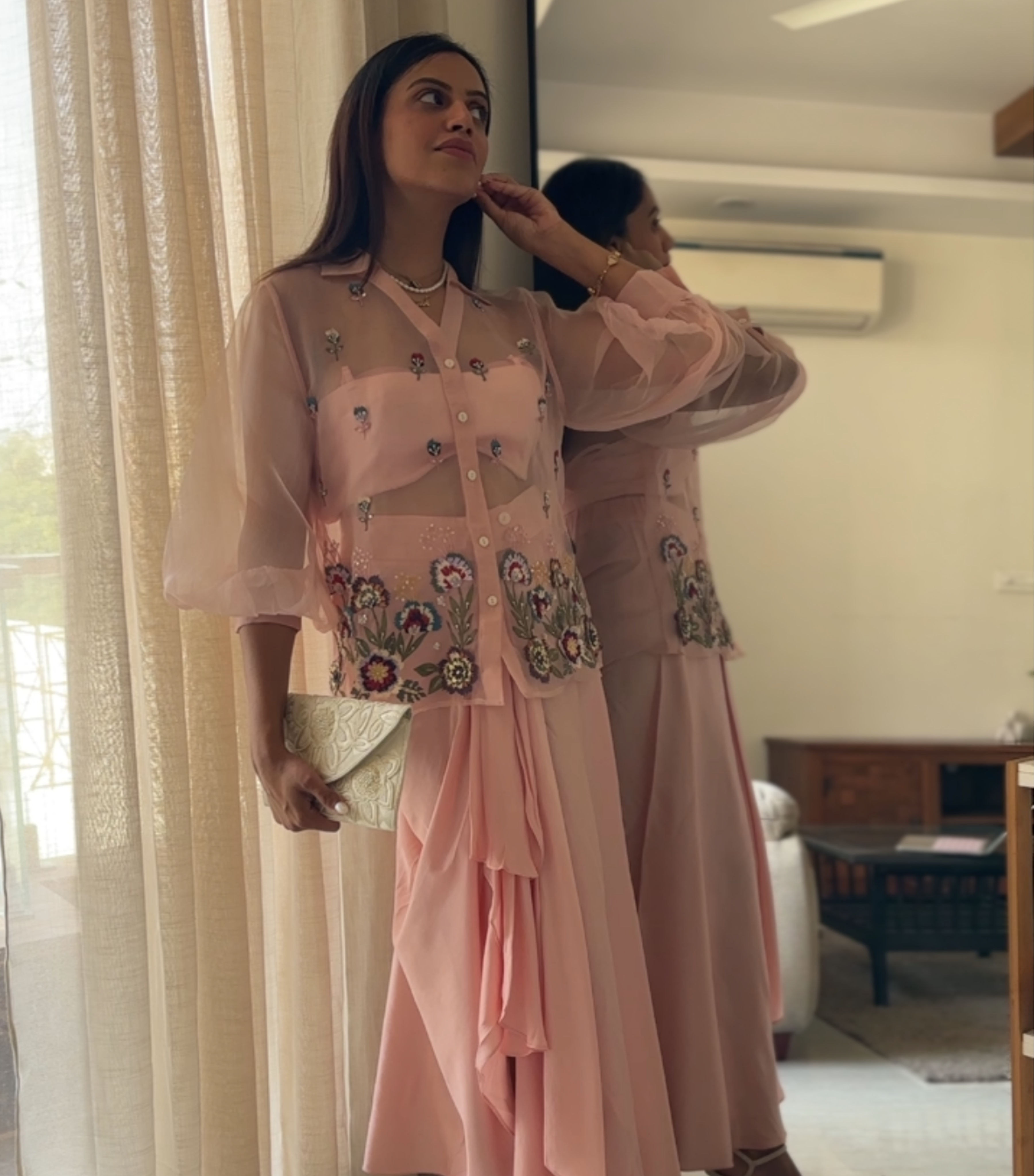 TANVI VIJ - PHOOLWARI PETAL DUSK DRAPE SET
