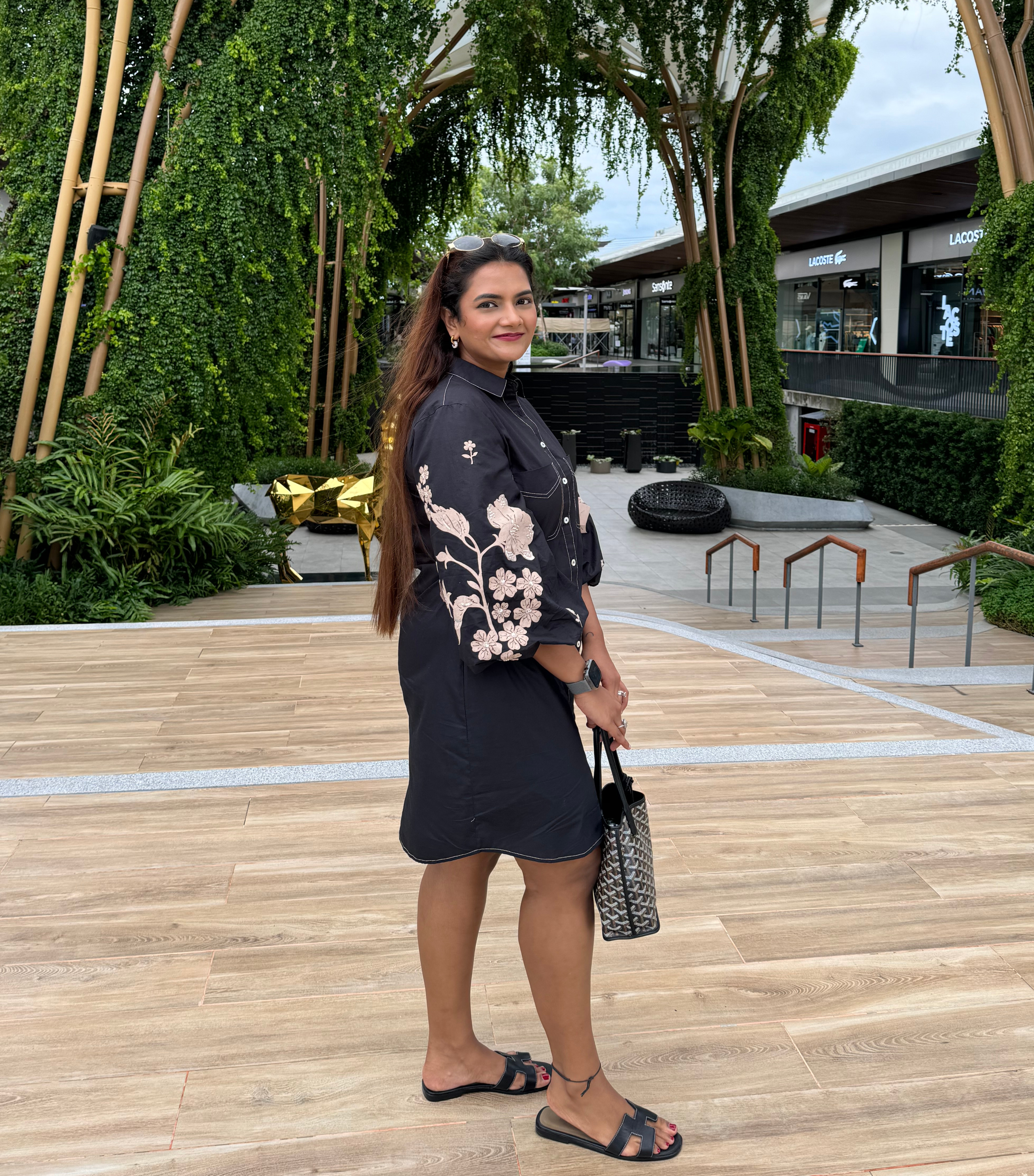 RADHIKA AGGARWAL - OLD WHITE HIBISCUS DRESS