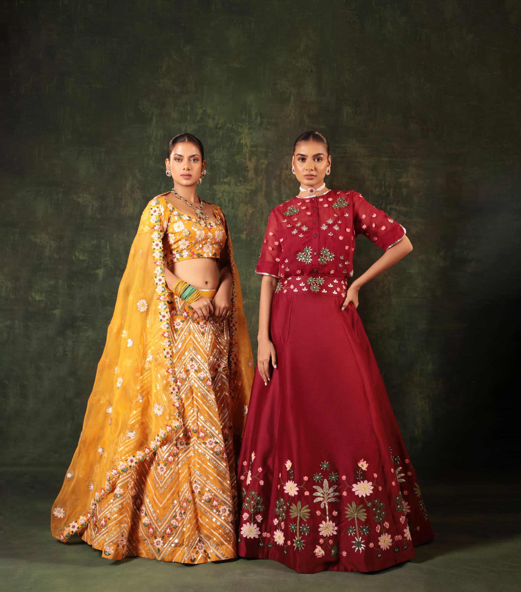 AMALTAS BLOOM PICHWAI LEHENGA SET
