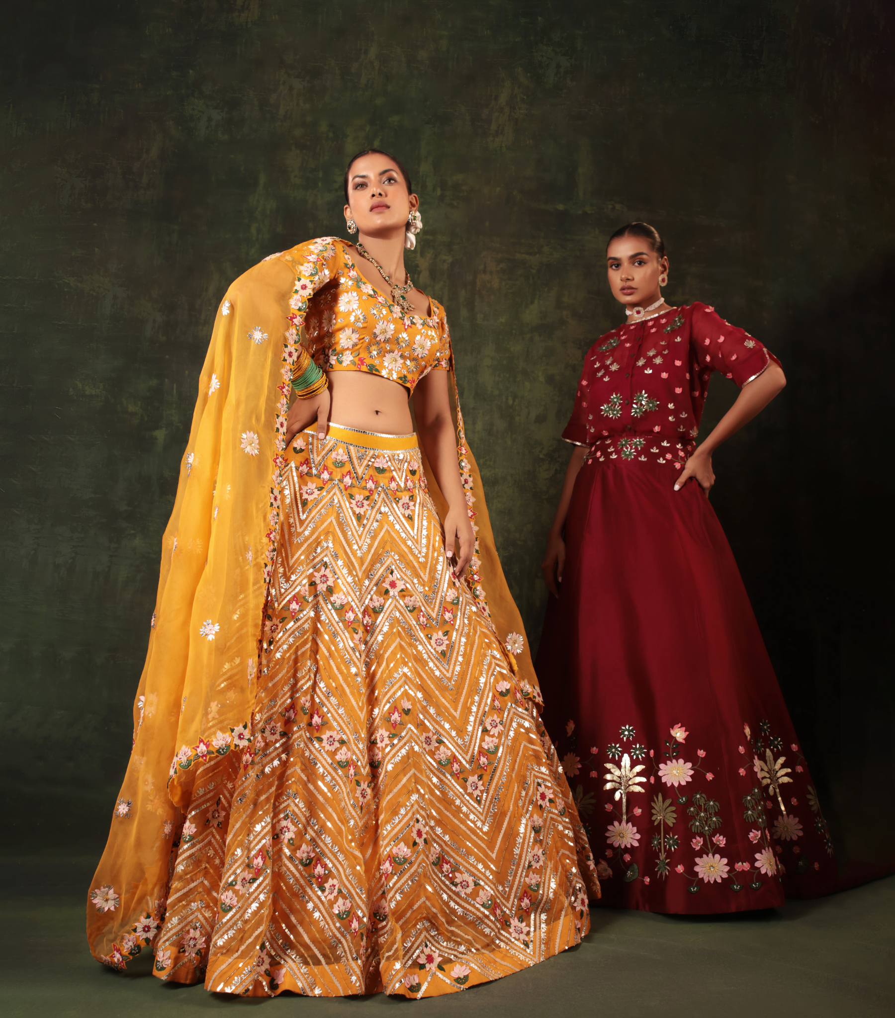 AMALTAS BLOOM PICHWAI LEHENGA SET
