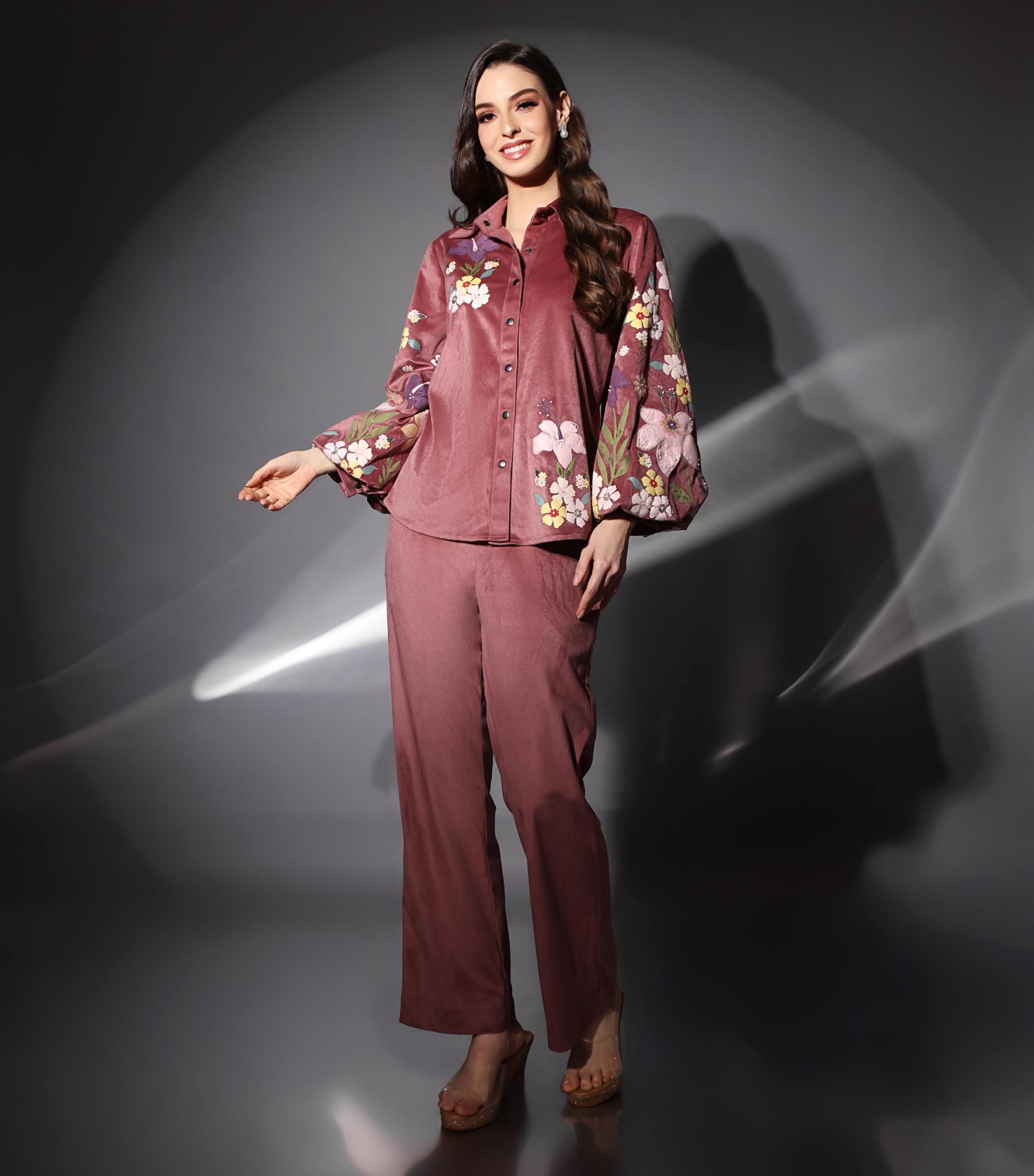 BOTANICAL SMALL FLOWER BERRY BLOSSOM CO-ORD SET