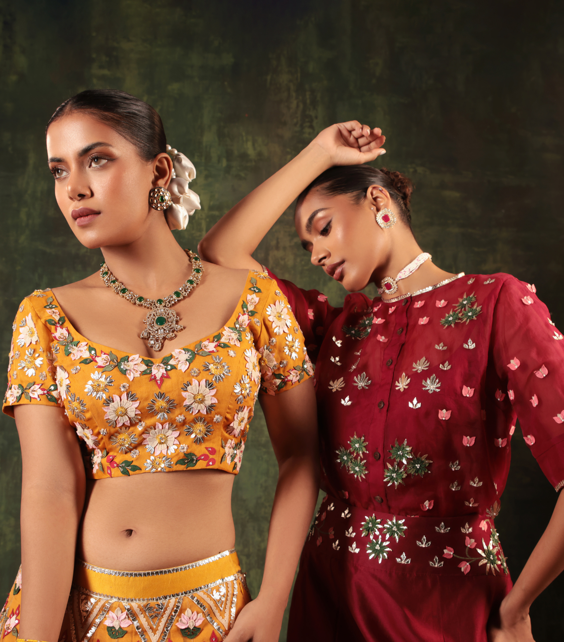 AMALTAS BLOOM PICHWAI LEHENGA SET