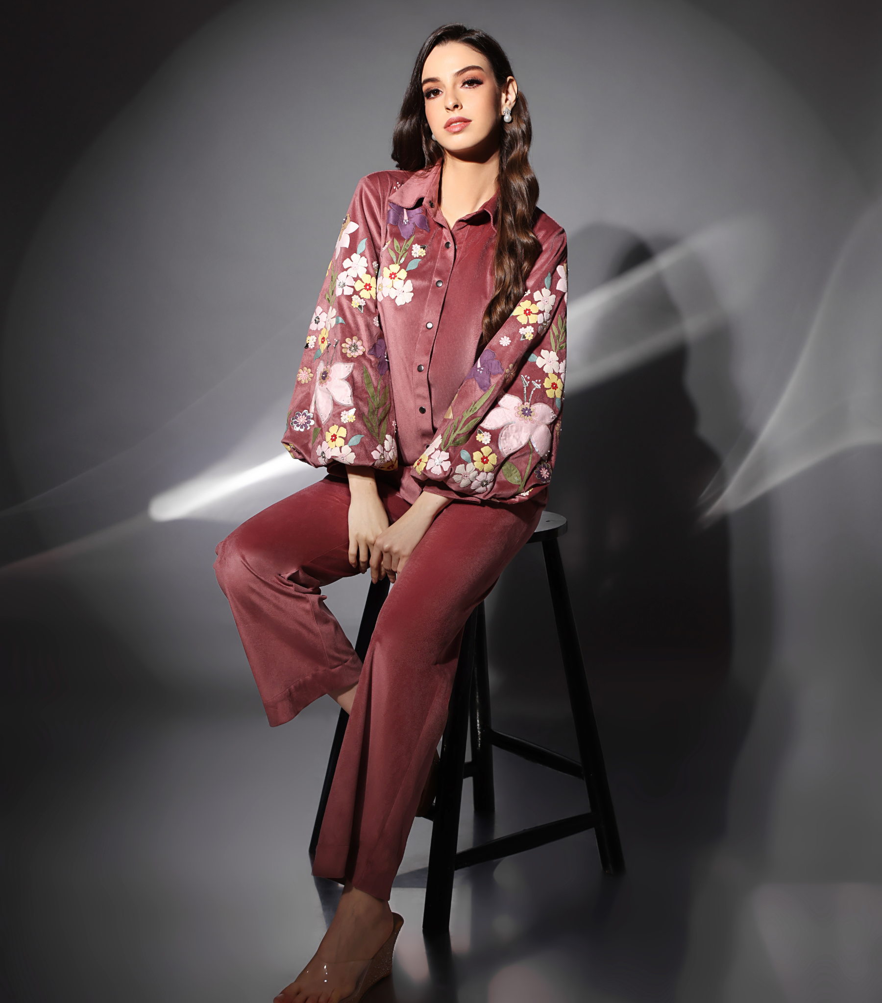 BOTANICAL SMALL FLOWER BERRY BLOSSOM CO-ORD SET