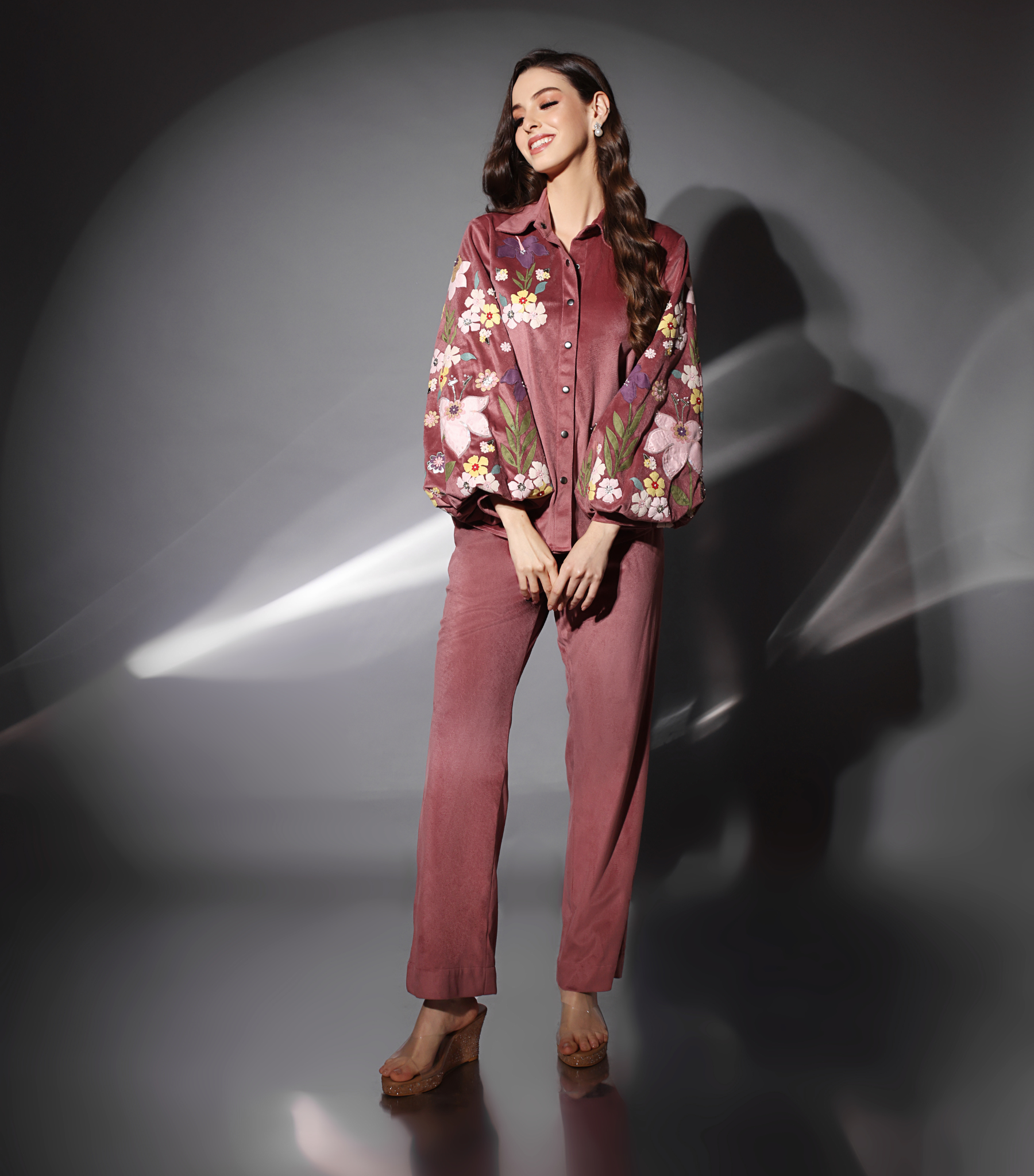 BOTANICAL SMALL FLOWER BERRY BLOSSOM CO-ORD SET