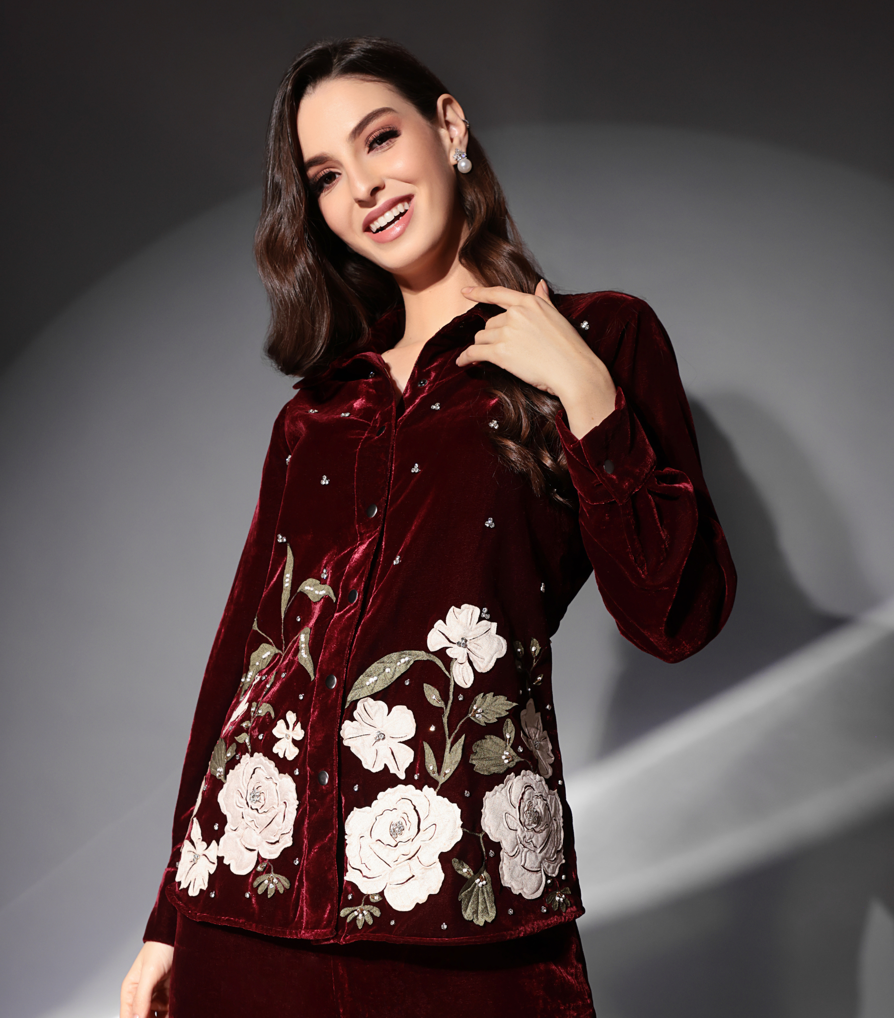 GULAB & STONEWORK IMPERIAL BLOSSOM CO-ORD SET