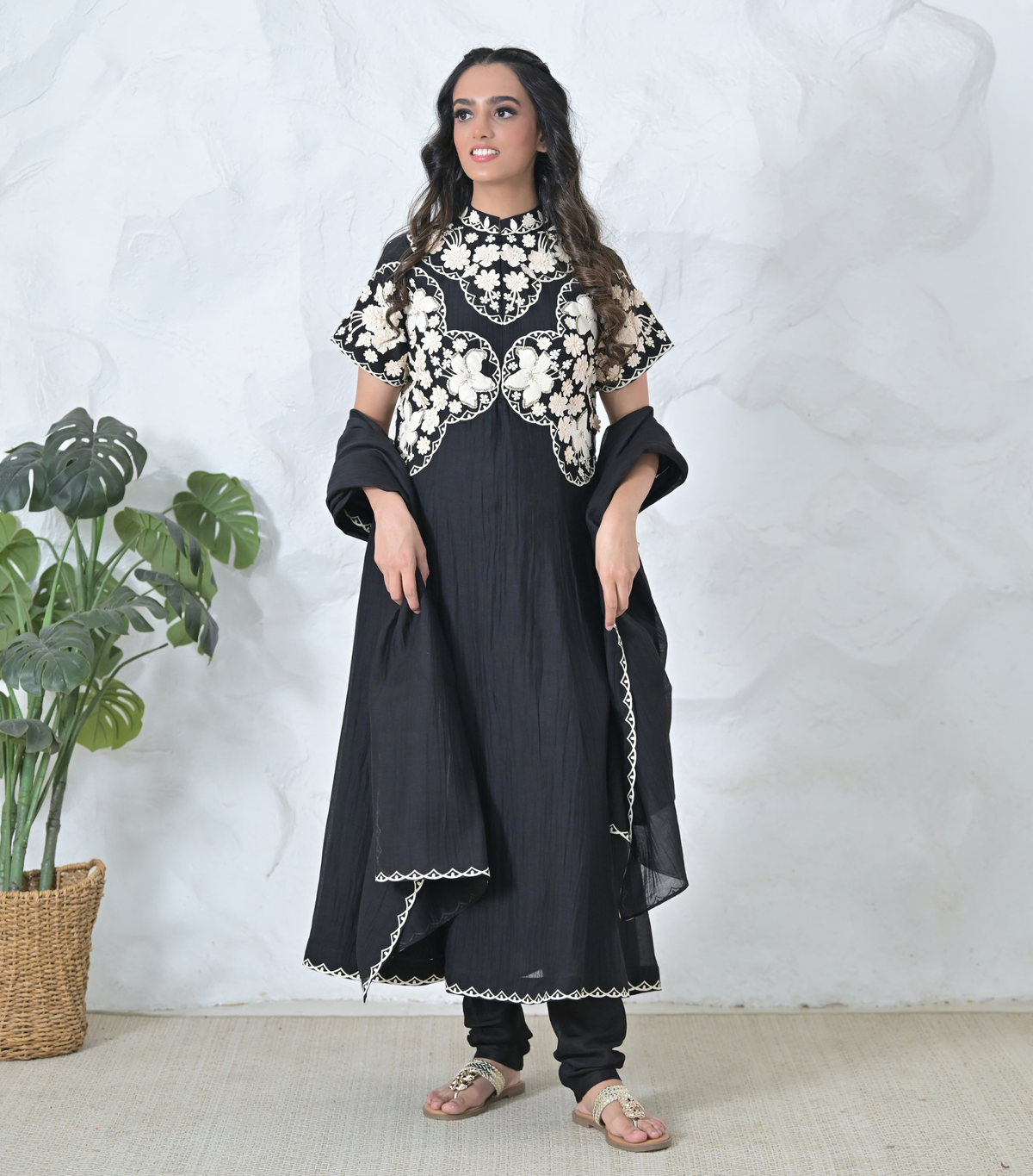 IVORY GARDEN ANARKALI SUIT SET