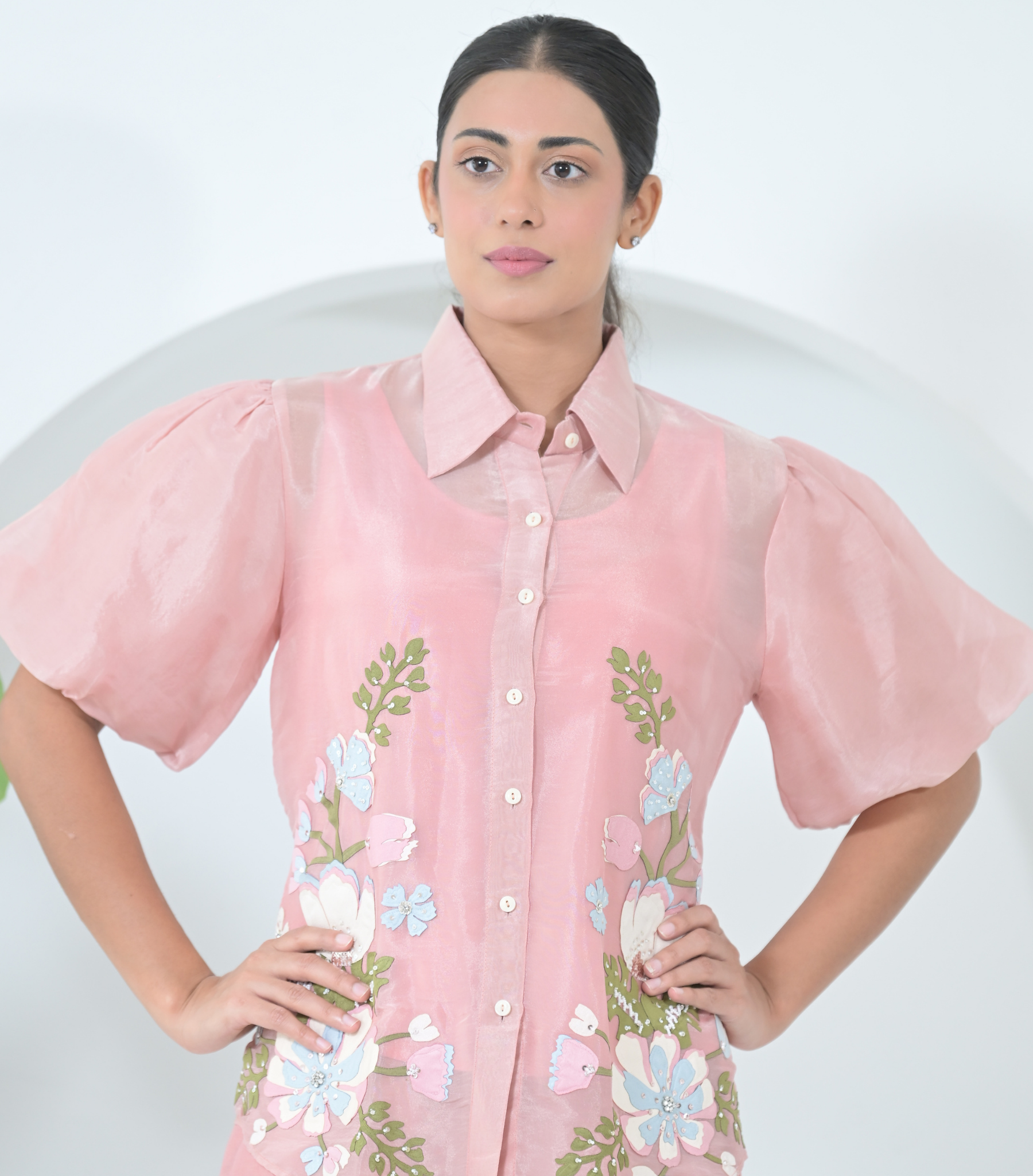 BIG KHUSHBOO TISSUE ORGANZA SHIRT COORD SET