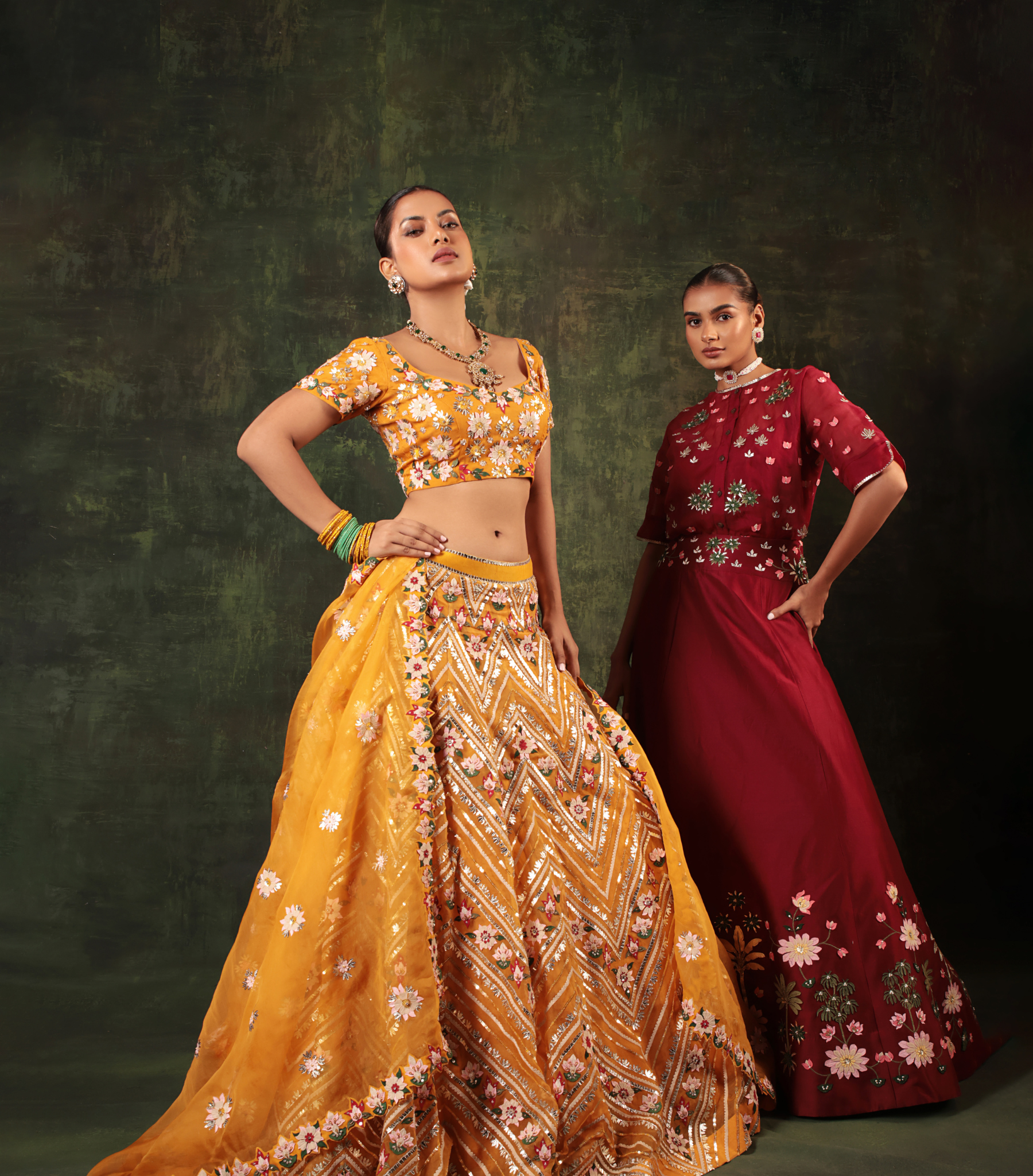AMALTAS BLOOM PICHWAI LEHENGA SET