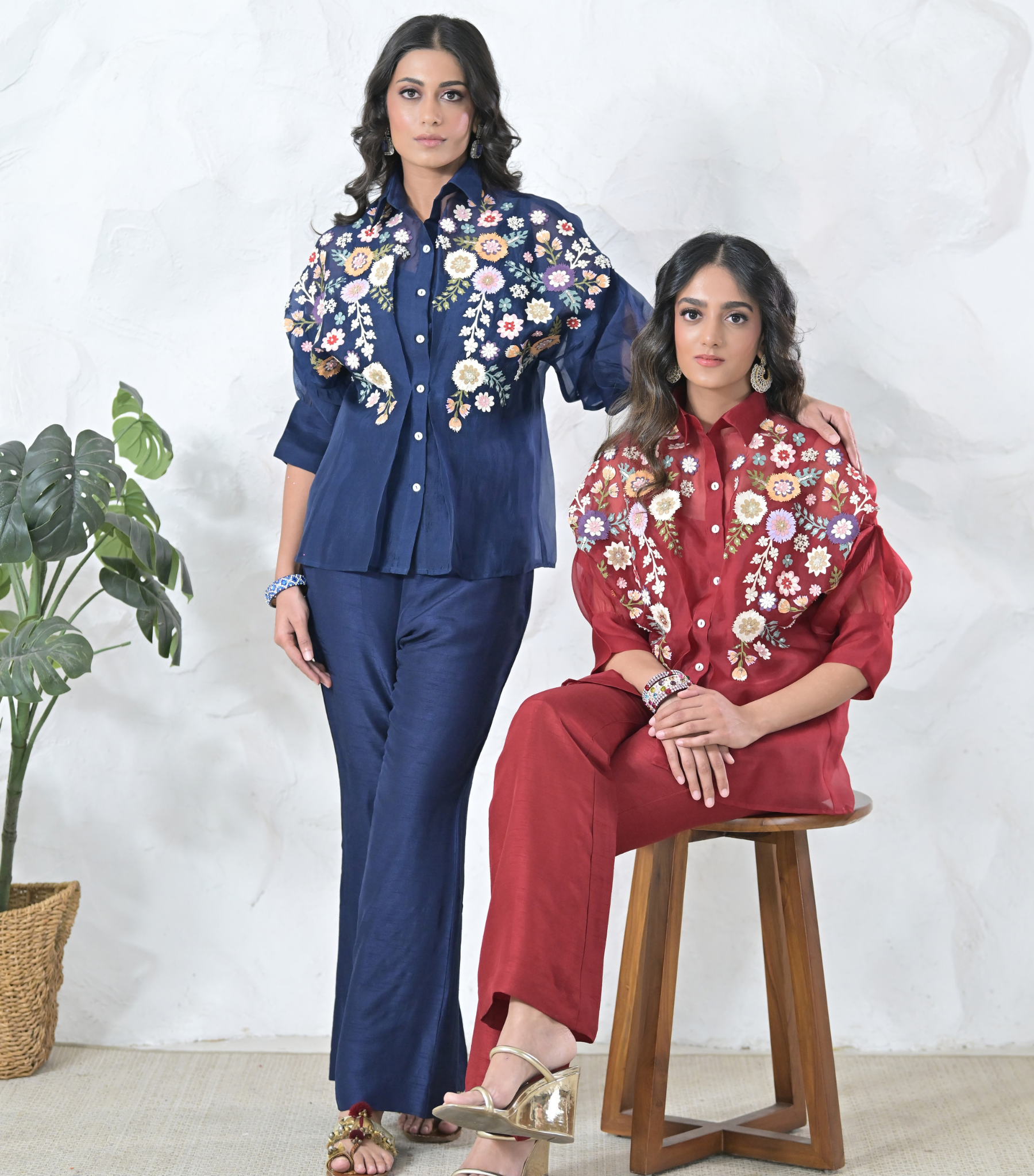 PHOOL-PATTI ORGANZA SHIRT SET