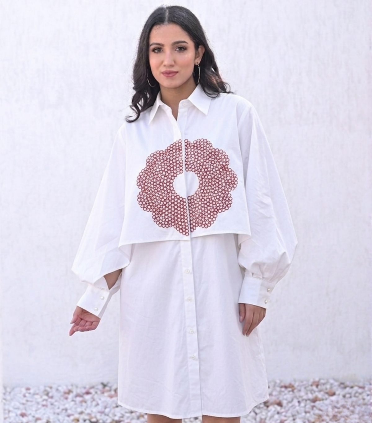 WHITE NOCTURNE ECLIPSE DRESS