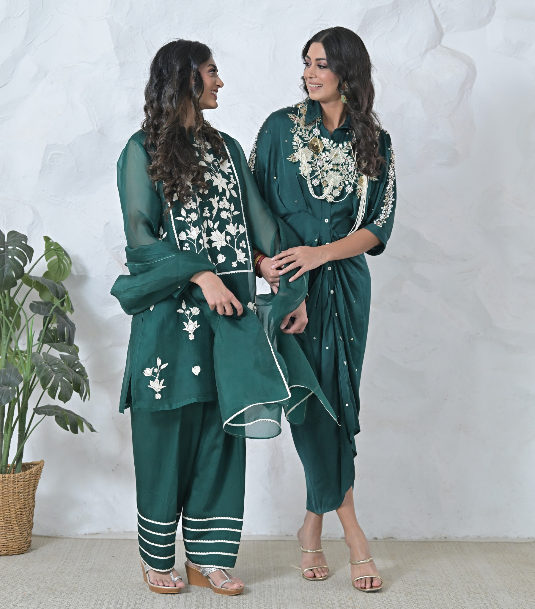 MADHUBALA TUNIC & FARSI PANT WITH DUPATTA