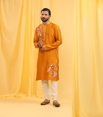 SMALL FLOWER CLUSTER MANGO KURTA SET