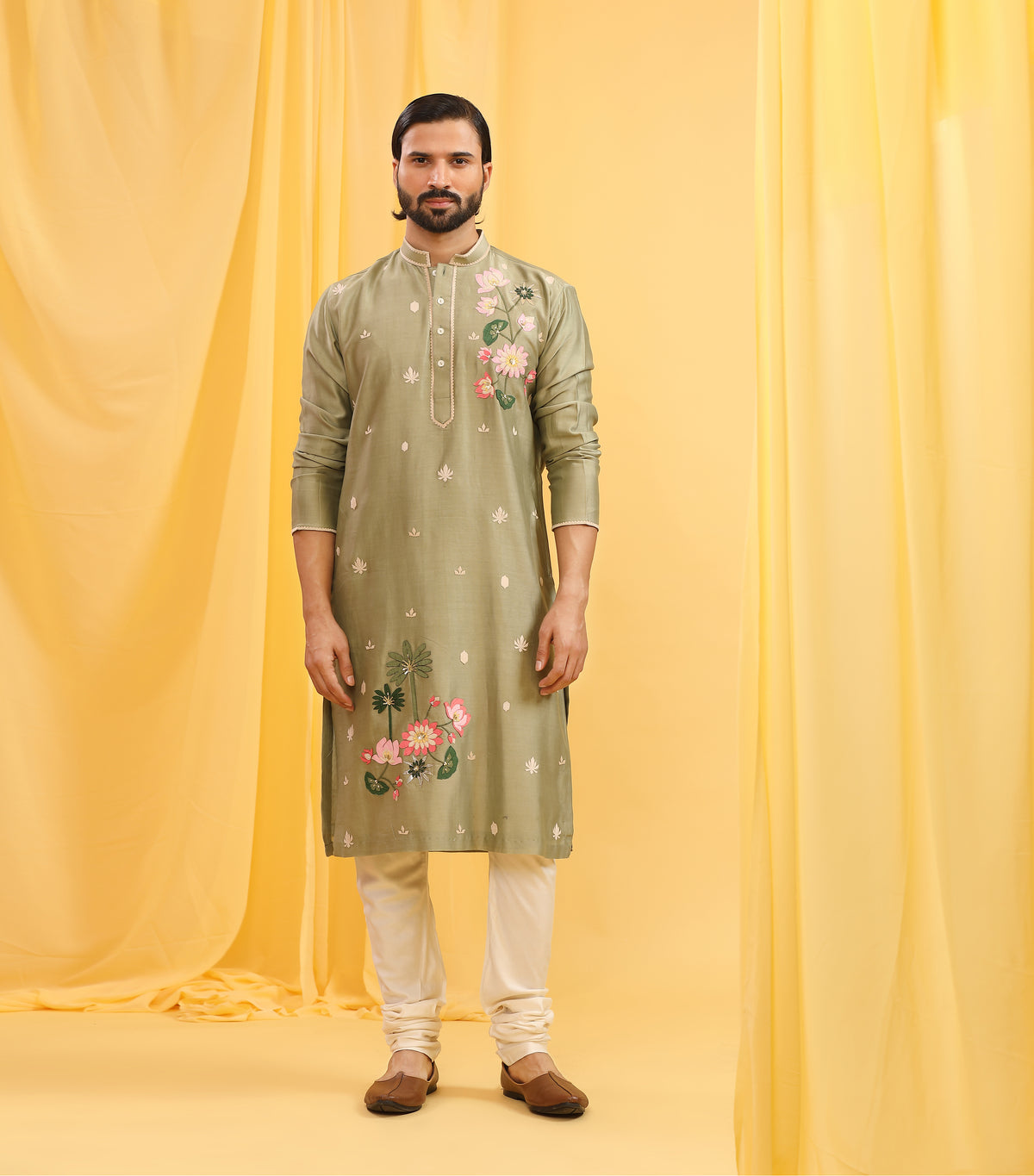 PICHWAI MINT GREEN KURTA SET