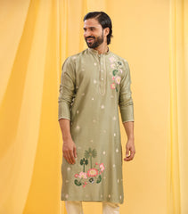 PICHWAI MINT GREEN KURTA SET