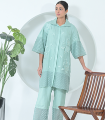 PEARL PETAL JAALI TUNIC SET