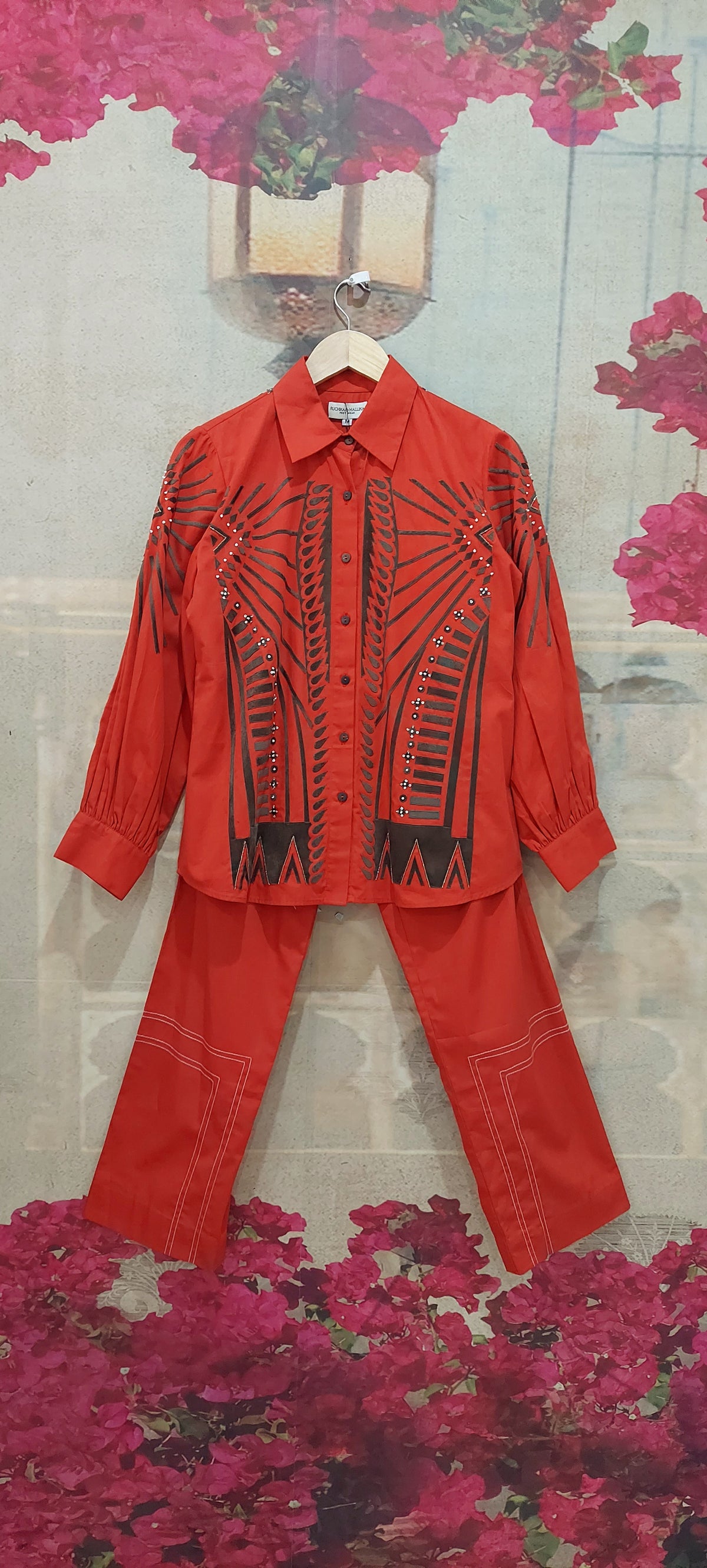 AMBER AXIS CO-ORD SET WITH STITCHLINE PANTS