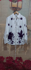 PURPLE HIBISCUS FLOWER SHIRT