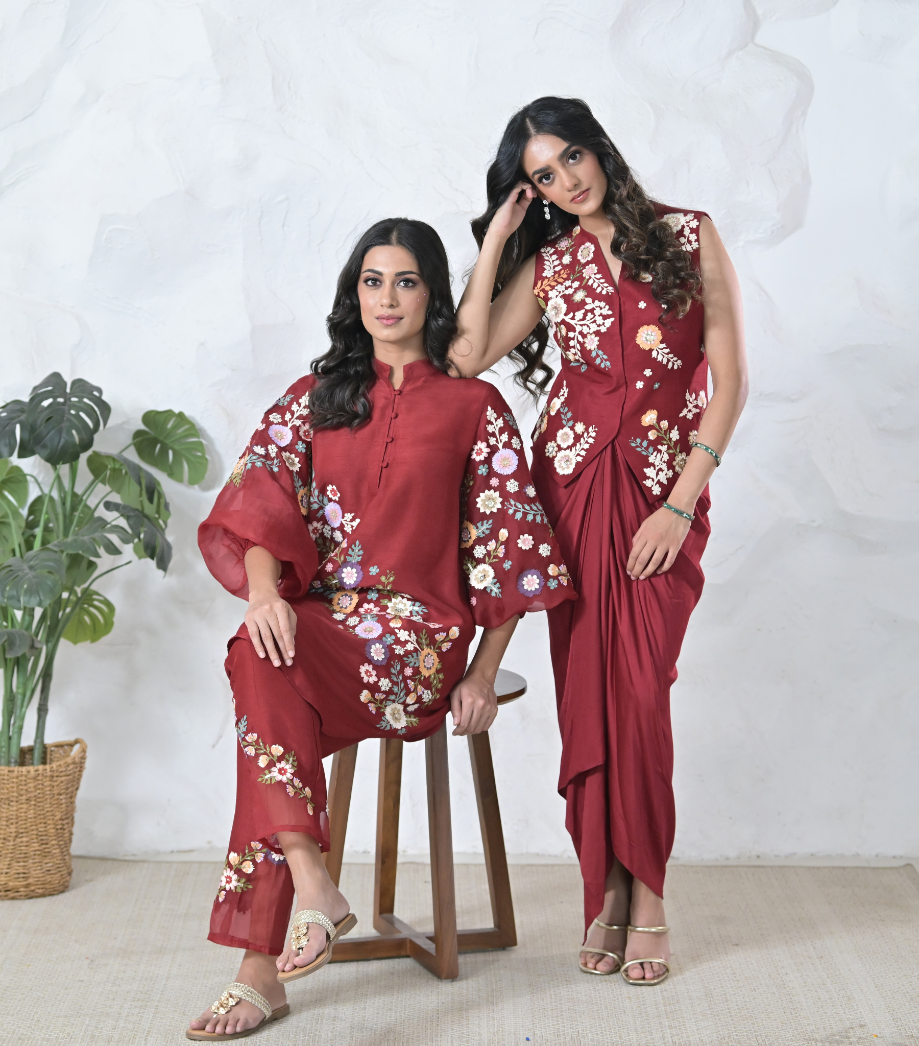 PHOOL-PATTI TUNIC SET