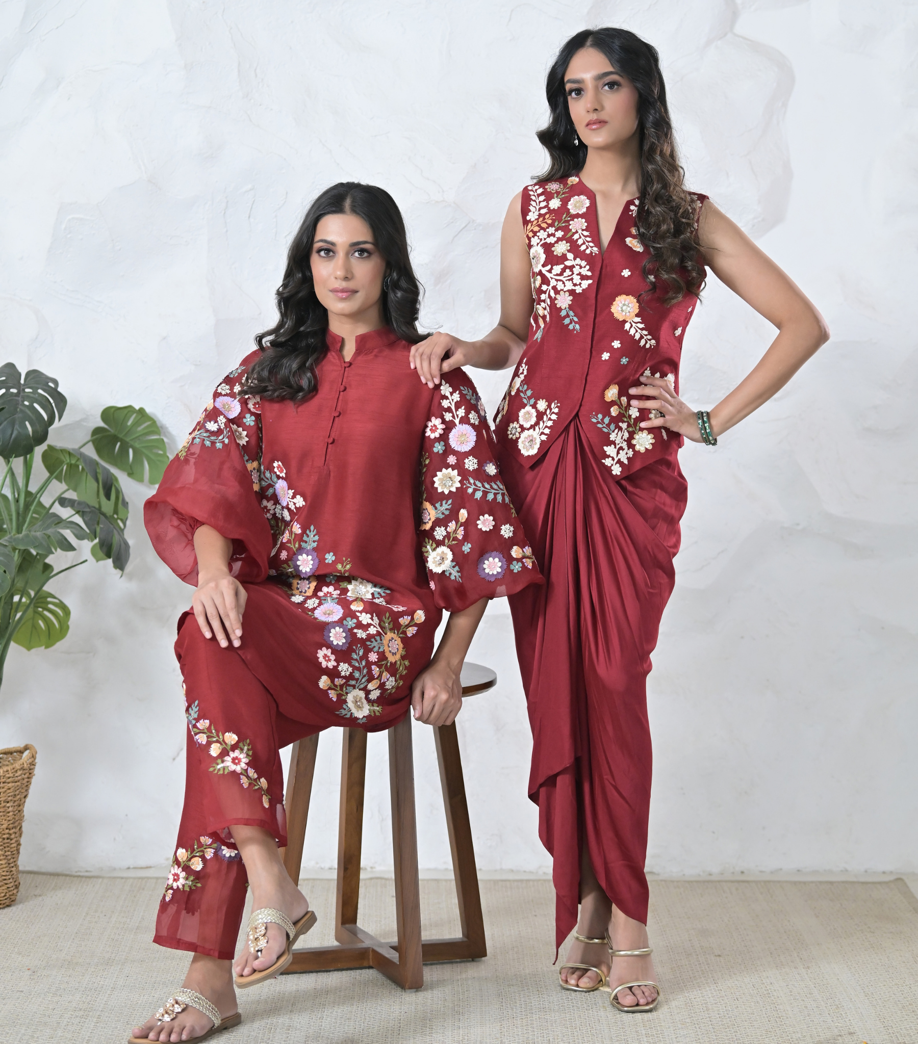 PHOOL-PATTI TUNIC SET