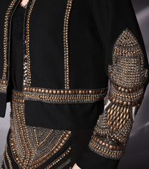 THE OBSIDIAN GLOW JACKET WITH SKIRT SET