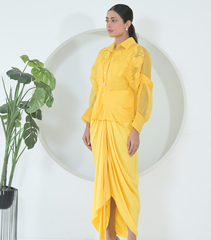 FLORIS SHIRT WITH PLEATED SKIRT SET