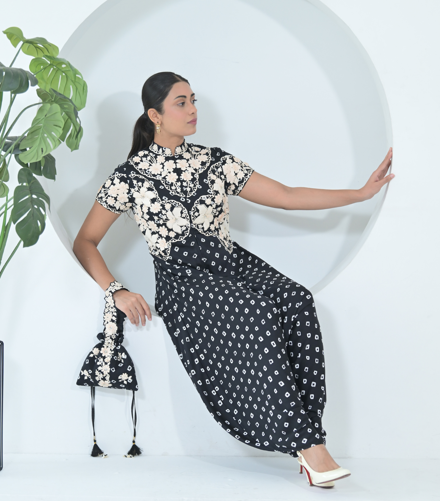 IVORY GARDEN BANDHANI JUMPSUIT