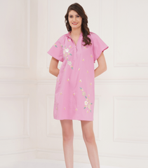 FRILL SLEEVE TUNIC DRESS