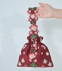 PICHWAI POTLI BAG – RED CHANDERI