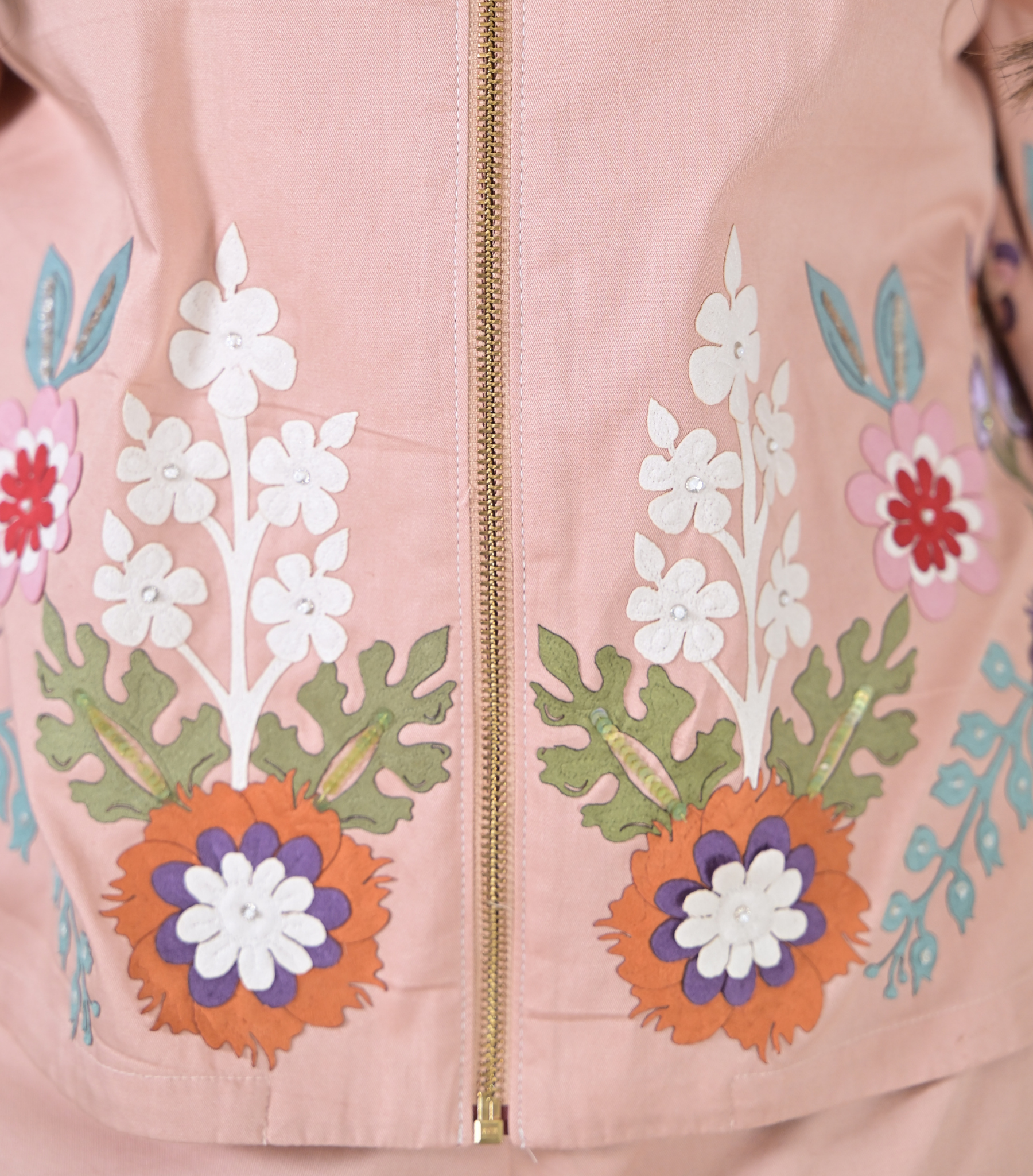 BIG PHOOL PATTI ZIPPER CO-ORD SET