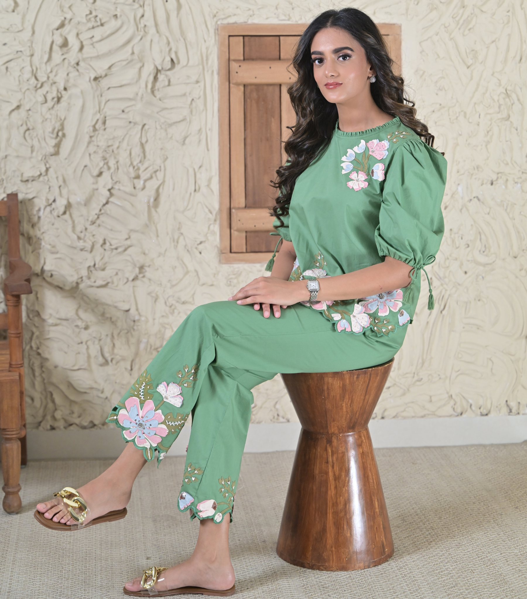 BIG KHUSHBOO SCALLOPED CO-ORD SET