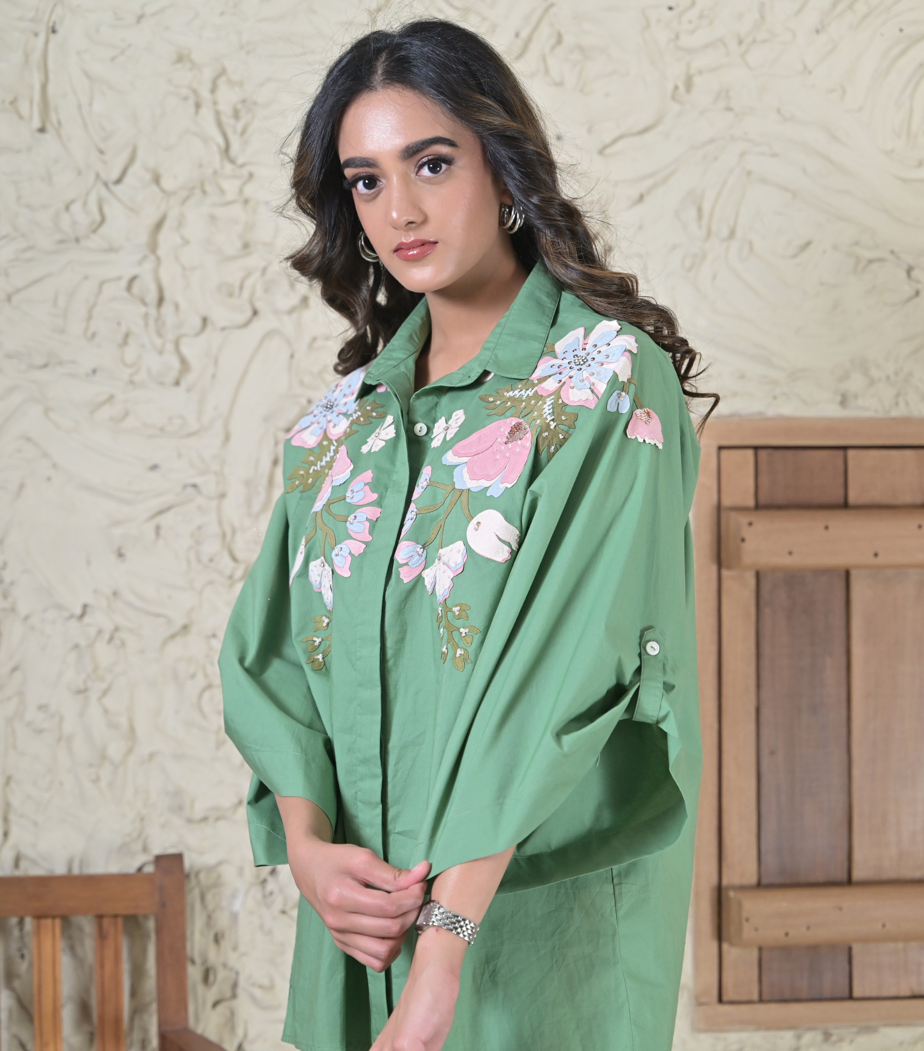 BIG KHUSHBOO OVERSIZED SHIRT SET