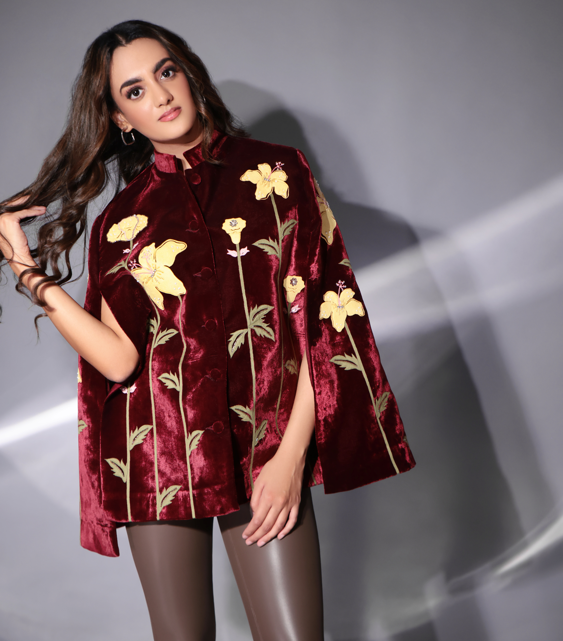 THE CRIMSON LILY CLOAK CAPE