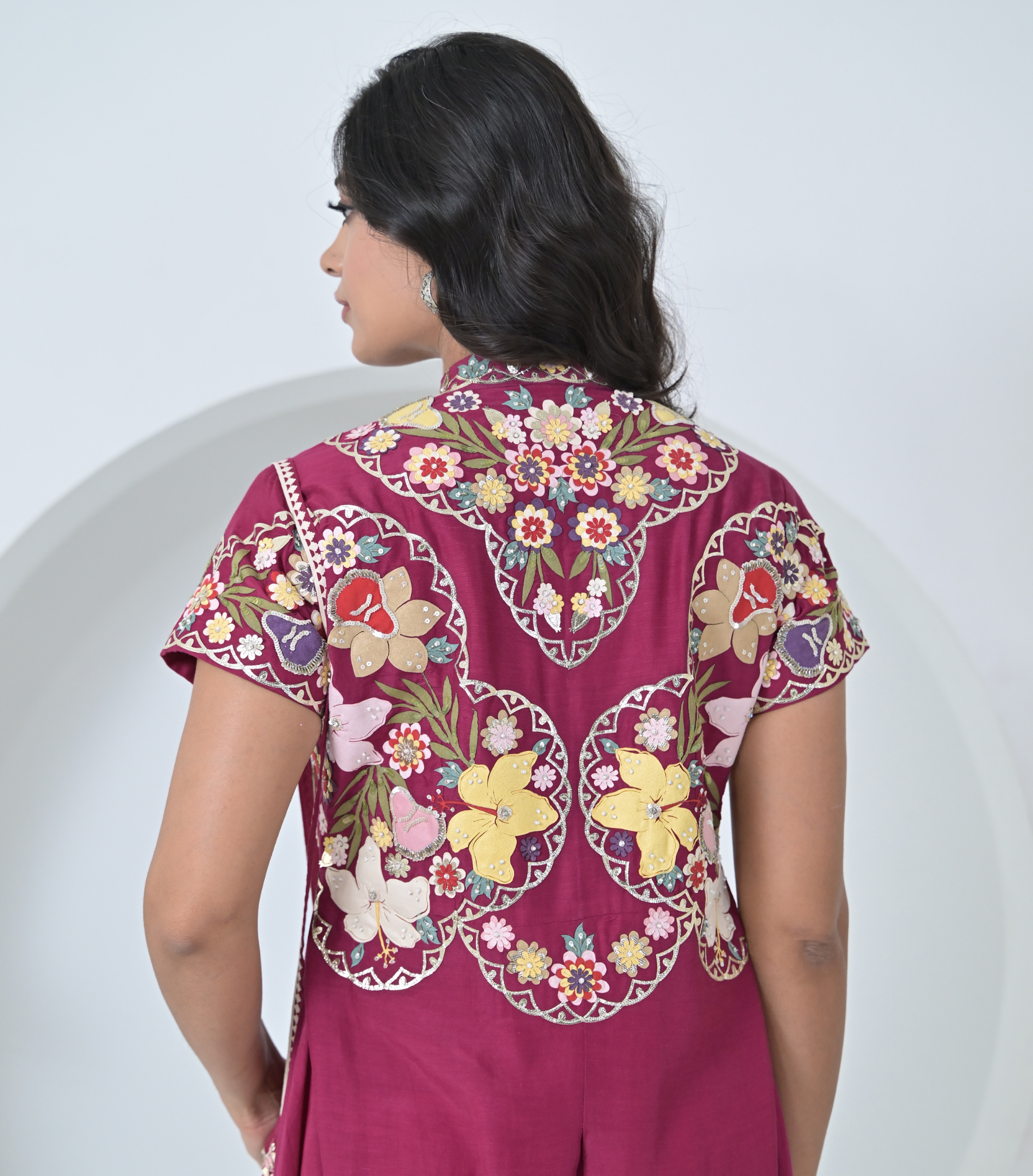 BOTANICAL SMALL FLOWER LINEN JUMPSUIT