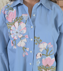 BIG KHUSHBOO POWDER BLUE SHIRT