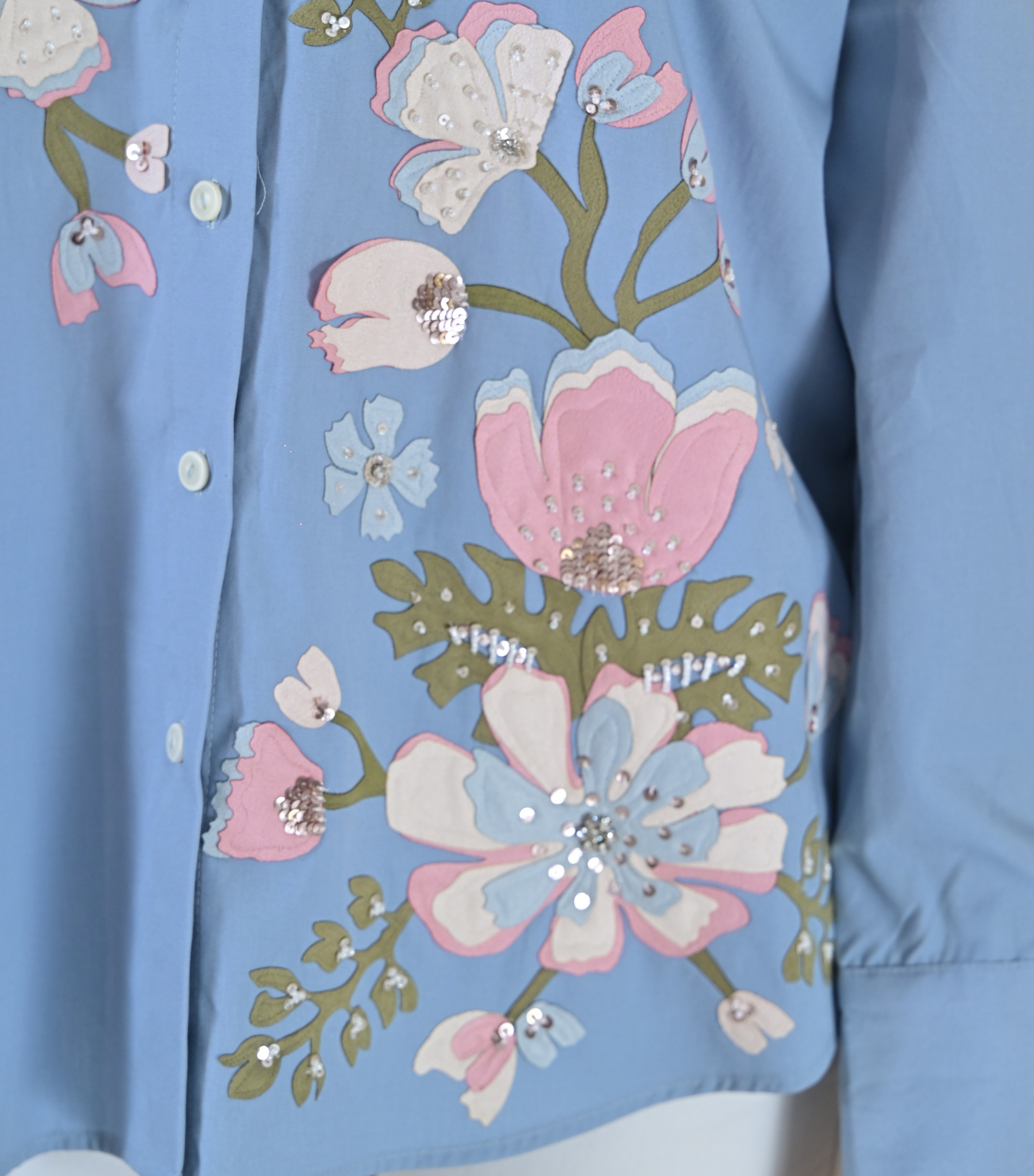 BIG KHUSHBOO POWDER BLUE SHIRT