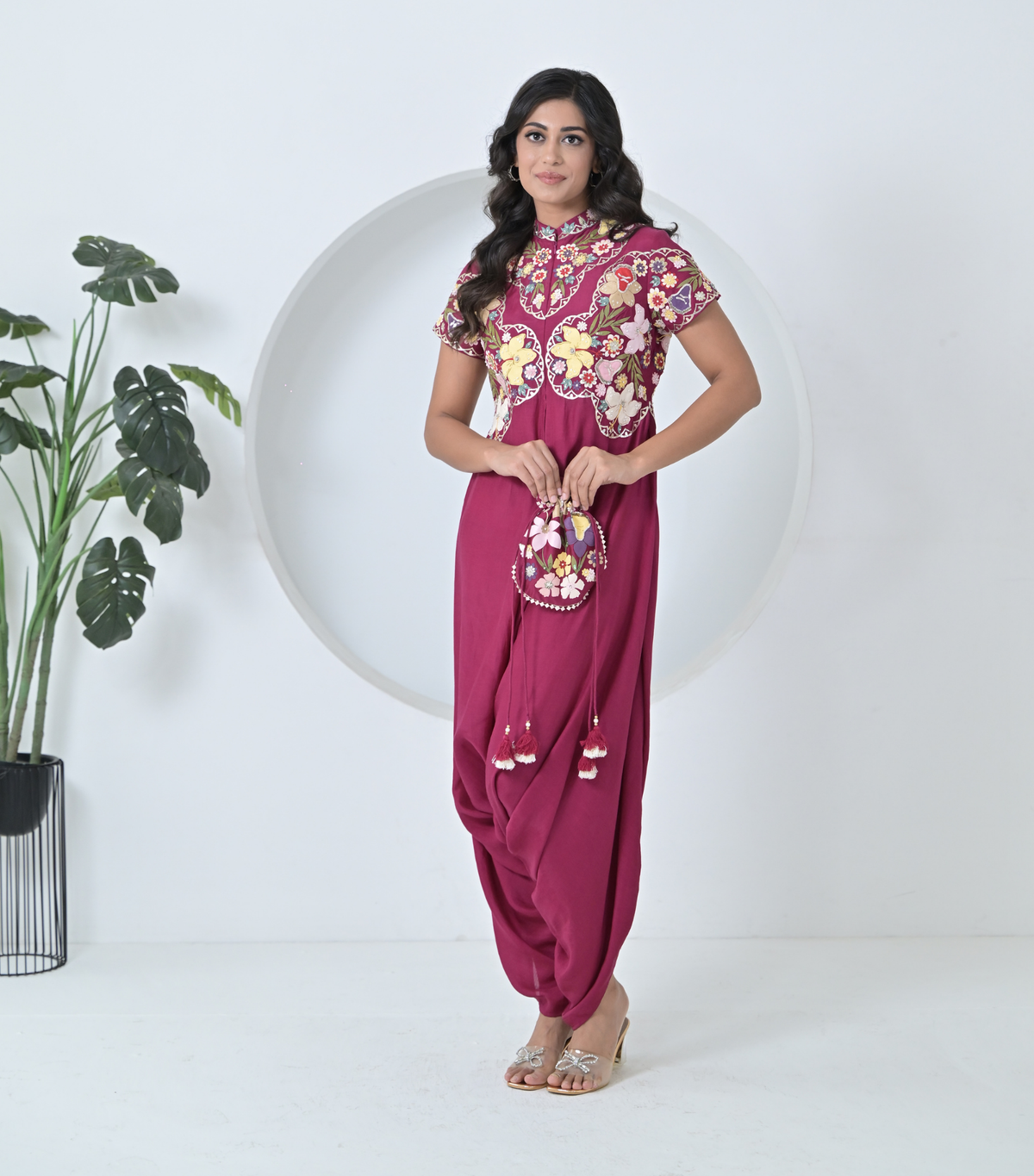 BOTANICAL SMALL FLOWER LINEN JUMPSUIT