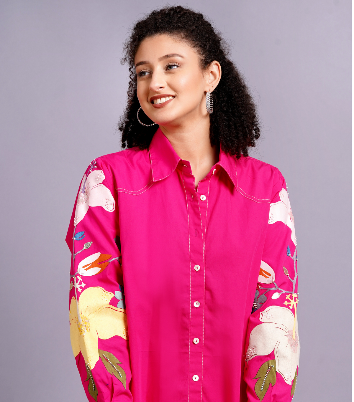 BOTANICAL DOUBLE TONE SHIRT