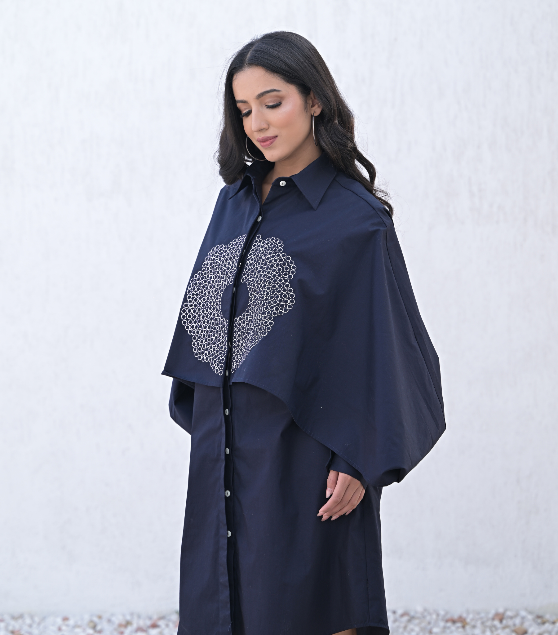 NAVY NOCTURNE ECLIPSE DRESS