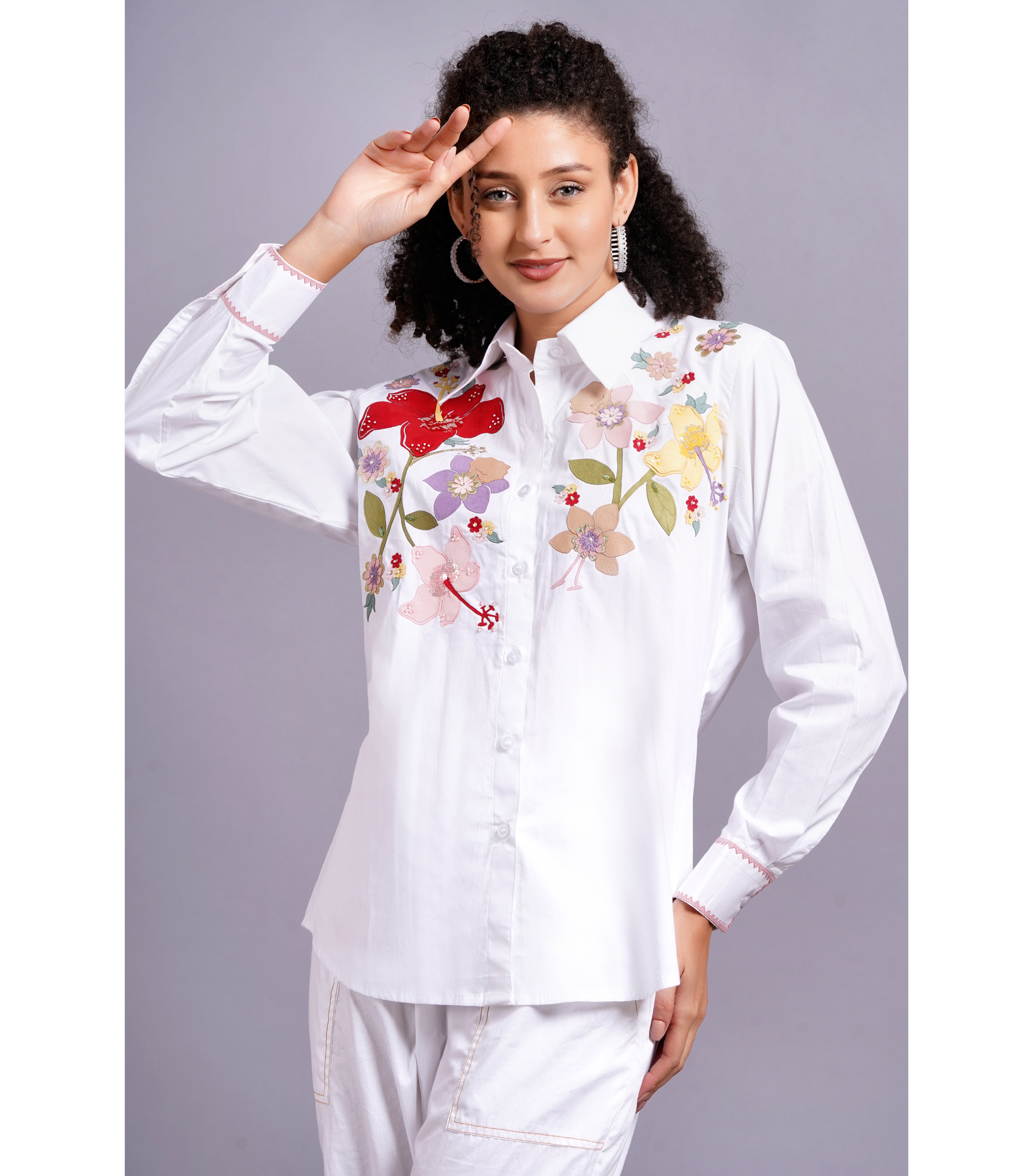 BOTANICAL PLAIN SLEEVE SHIRT