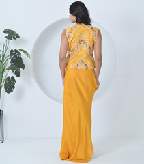 PICHWAI LACEWORK VEST COAT AND TUCK SKIRT SET