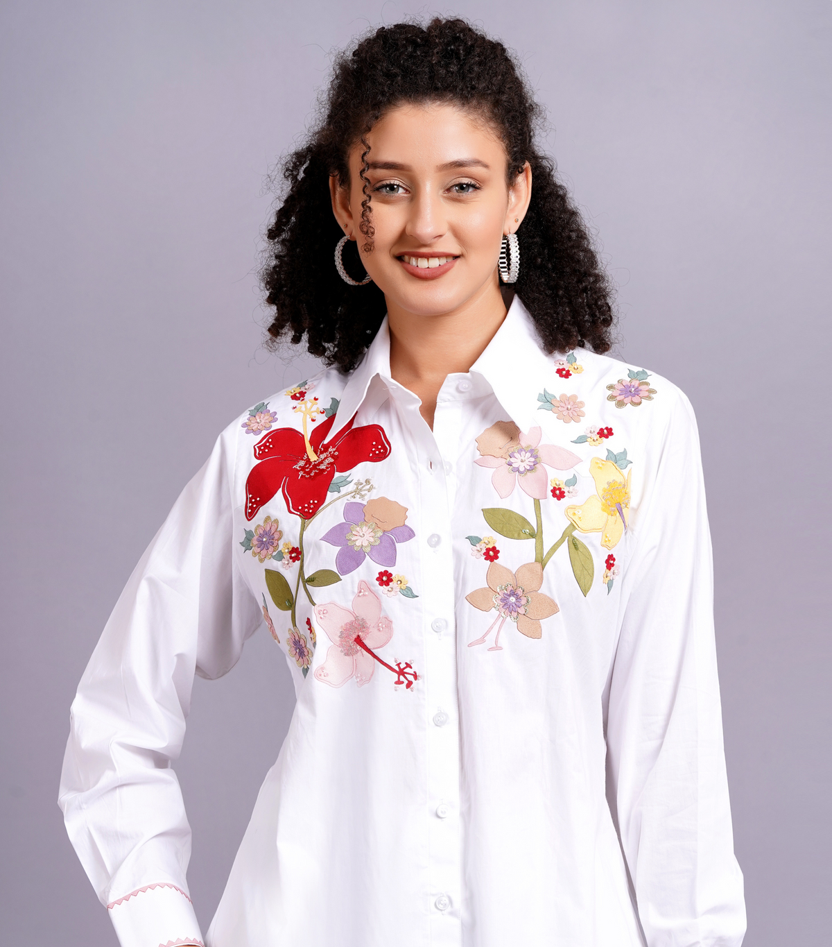 BOTANICAL PLAIN SLEEVE SHIRT