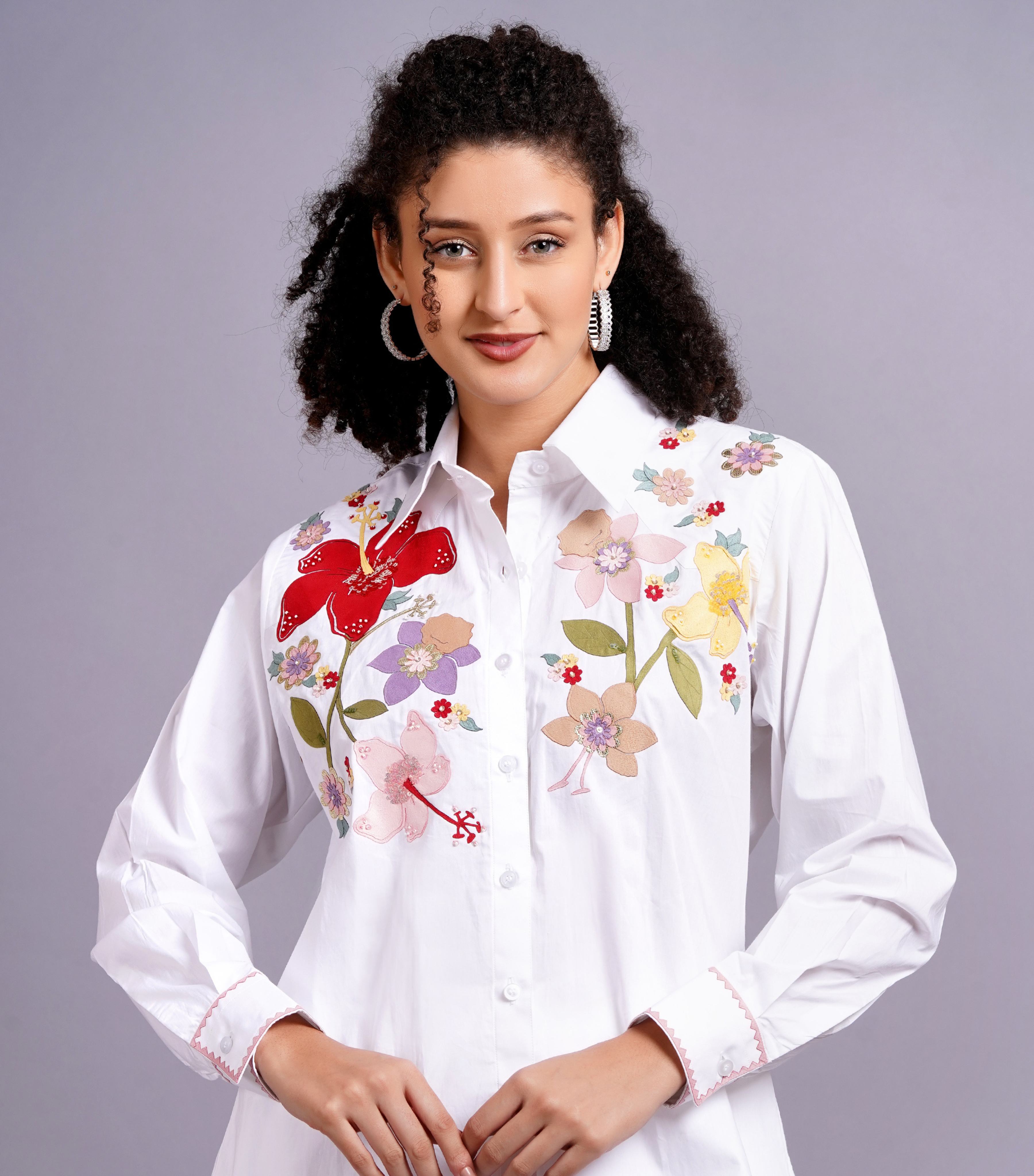 BOTANICAL PLAIN SLEEVE SHIRT